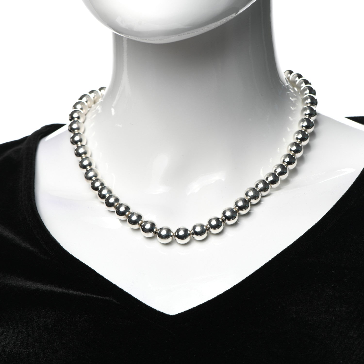 Tiffany Sterling Silver 10mm HardWear Ball Necklace 2 of 4