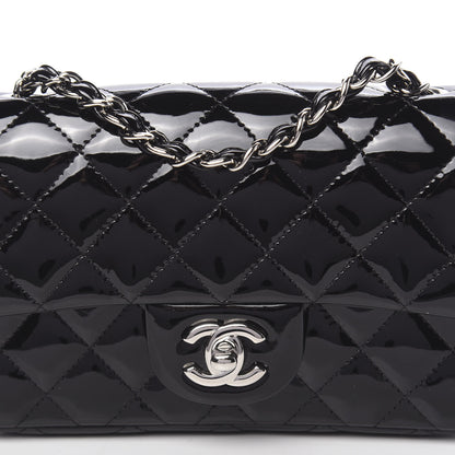 Chanel Patent Calfskin Quilted Mini Rectangular Flap Black 8 of 10