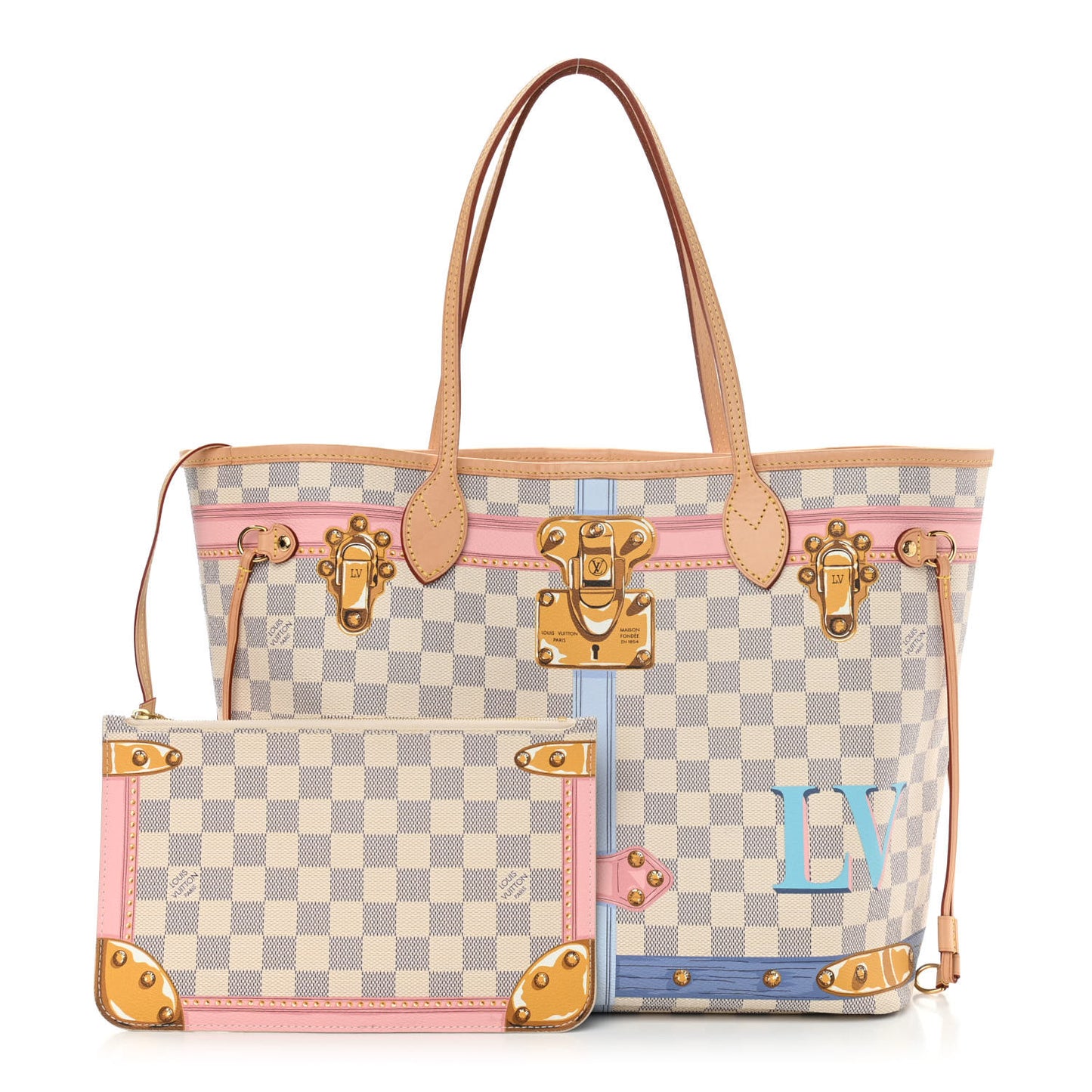 Damier Azur Summer Trunks Neo Neverfull MM