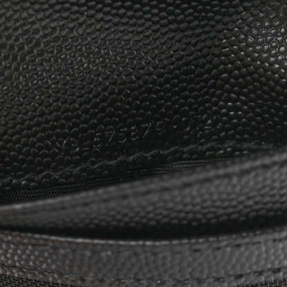 Saint Laurent Grain De Poudre Matelasse Chevron Monogram Zipped Card Case Black 7 of 8