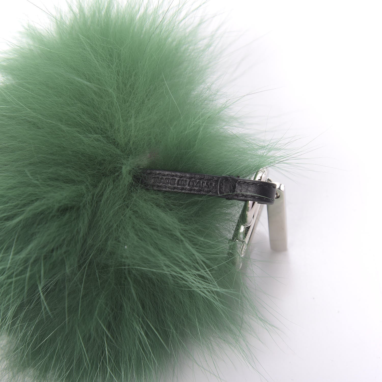 Fendi Fox Mink Rabbit Fur Vitello Dolce Minty Mini Monster Bag Bug Charm Jade Multicolor 5 of 6