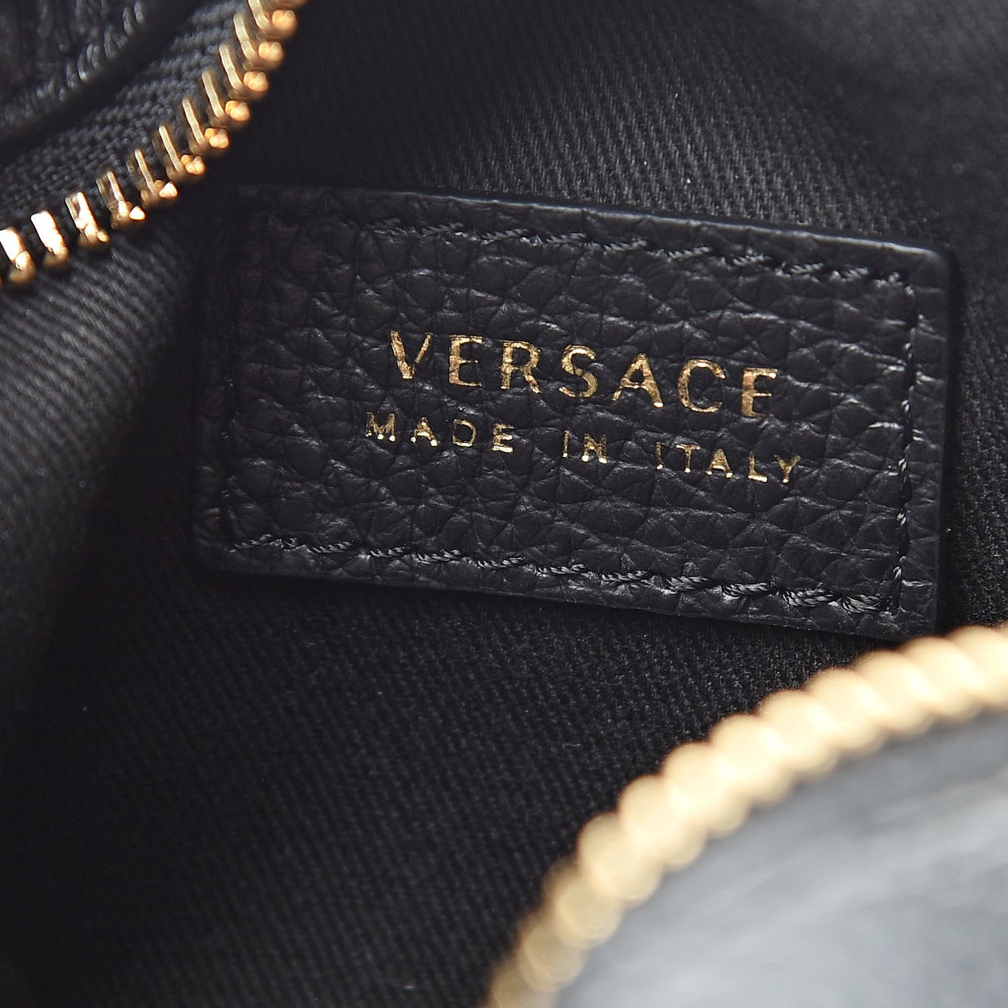 Grained Calfskin 90's Logo Camera Bag Black