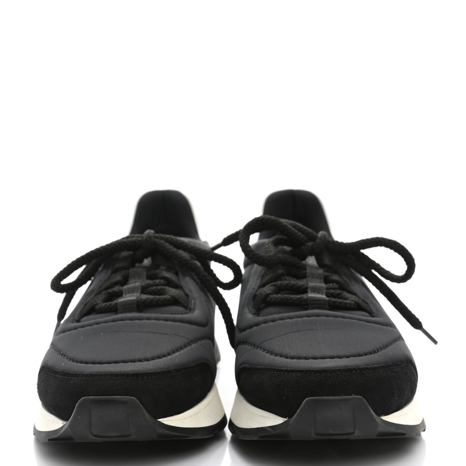 Hermes Technical Canvas Womens Miles Sneakers 38 Marine White 2 of 9