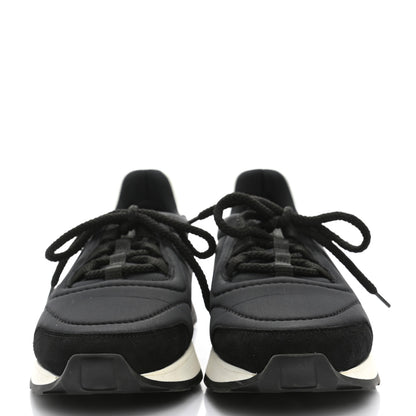Hermes Technical Canvas Womens Miles Sneakers 38 Marine White 2 of 9