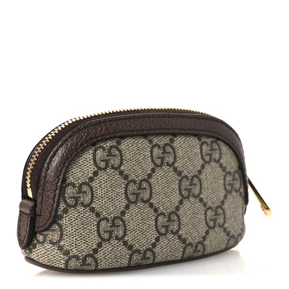 Gucci GG Supreme Monogram Web Ophidia Dome Key Pouch Beige New Acero 4 of 8