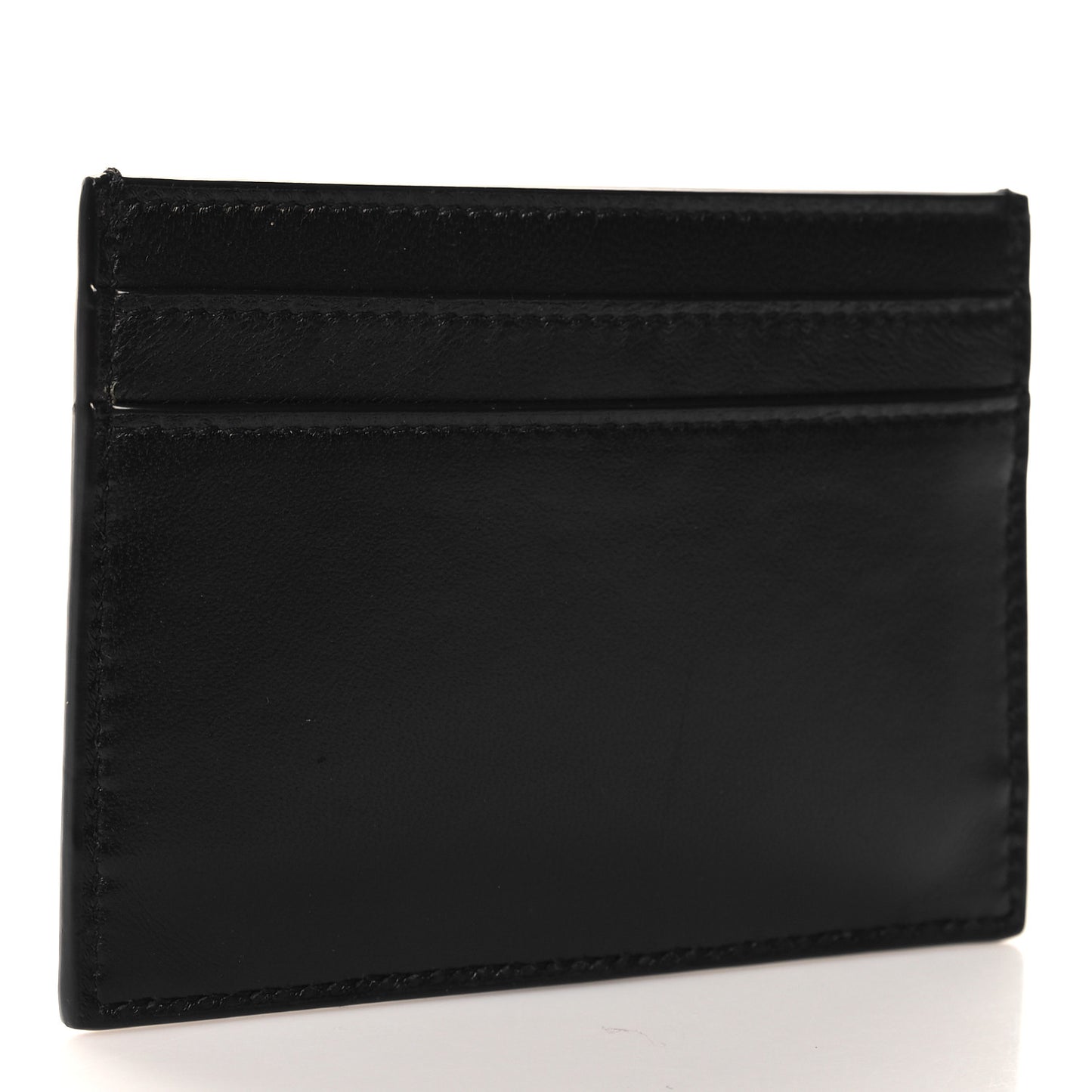 Calfskin Monogram Credit Card Case Black