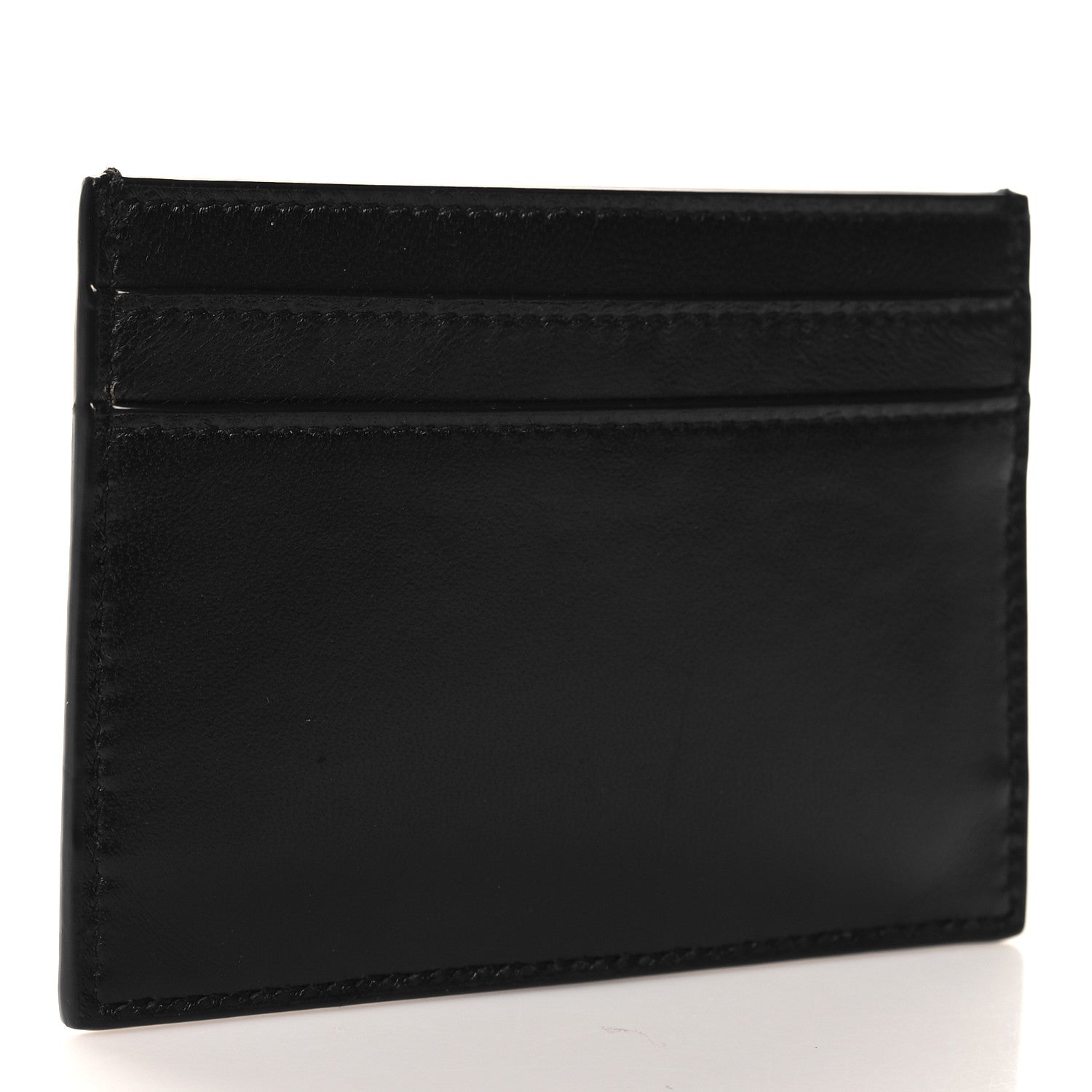 Saint Laurent Calfskin Monogram Credit Card Case Black 3 of 7