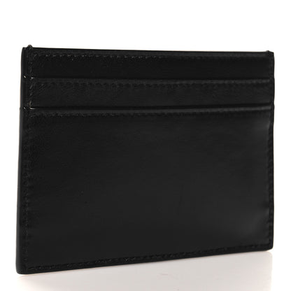 Saint Laurent Calfskin Monogram Credit Card Case Black 3 of 7