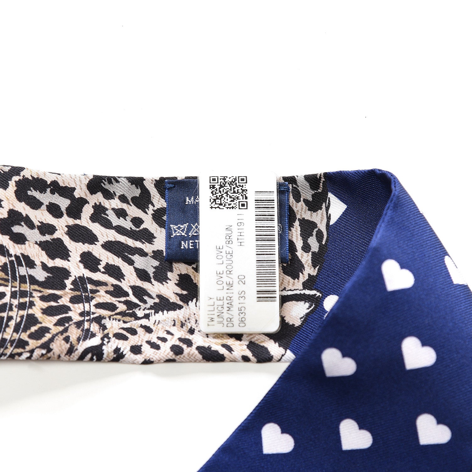 Hermes Silk Jungle Love Twilly Marine Rouge Brun 2 of 3