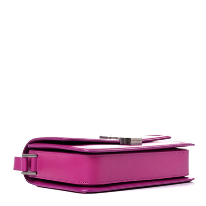 Saint Laurent Box Calfskin Monogram Medium Solferino Satchel Fuchsia 4 of 13