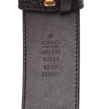 Gucci Textured Dollar Calfskin Double G 40mm Belt 95 38 Dark Cocoa 4 of 6