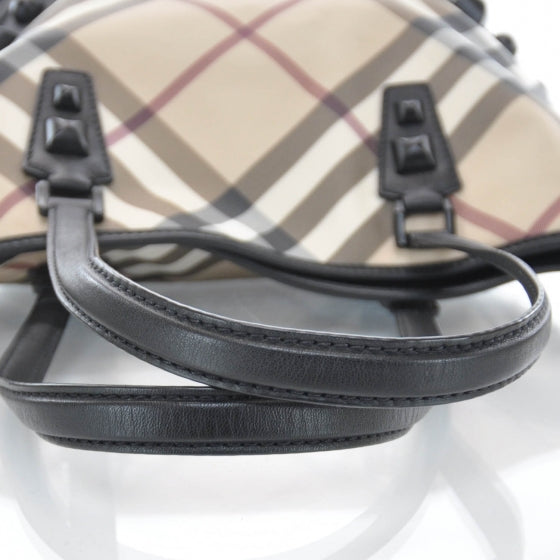 Nova Check Mega Stud Nickie Tote Black