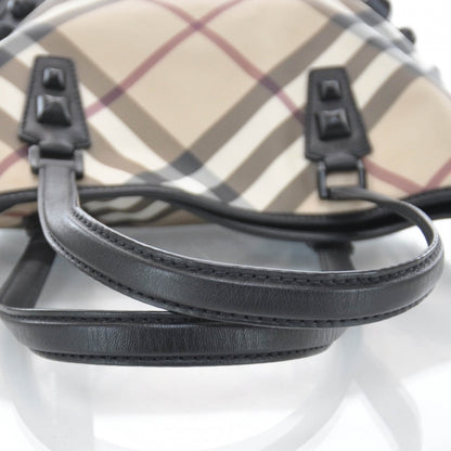 Burberry Nova Check Mega Stud Nickie Tote Black 6 of 9