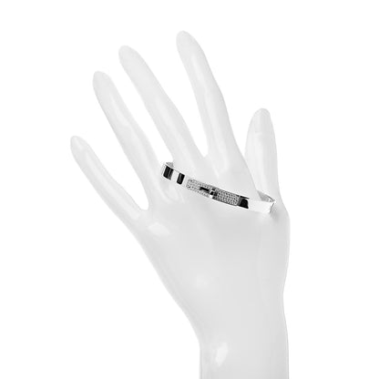 Hermes 18K White Gold Diamond PM Kelly Pave Bracelet SH 2 of 4