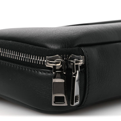 Valentino Garavani Calfskin Lacquered Vlogo Crossbody Bag Black 8 of 9
