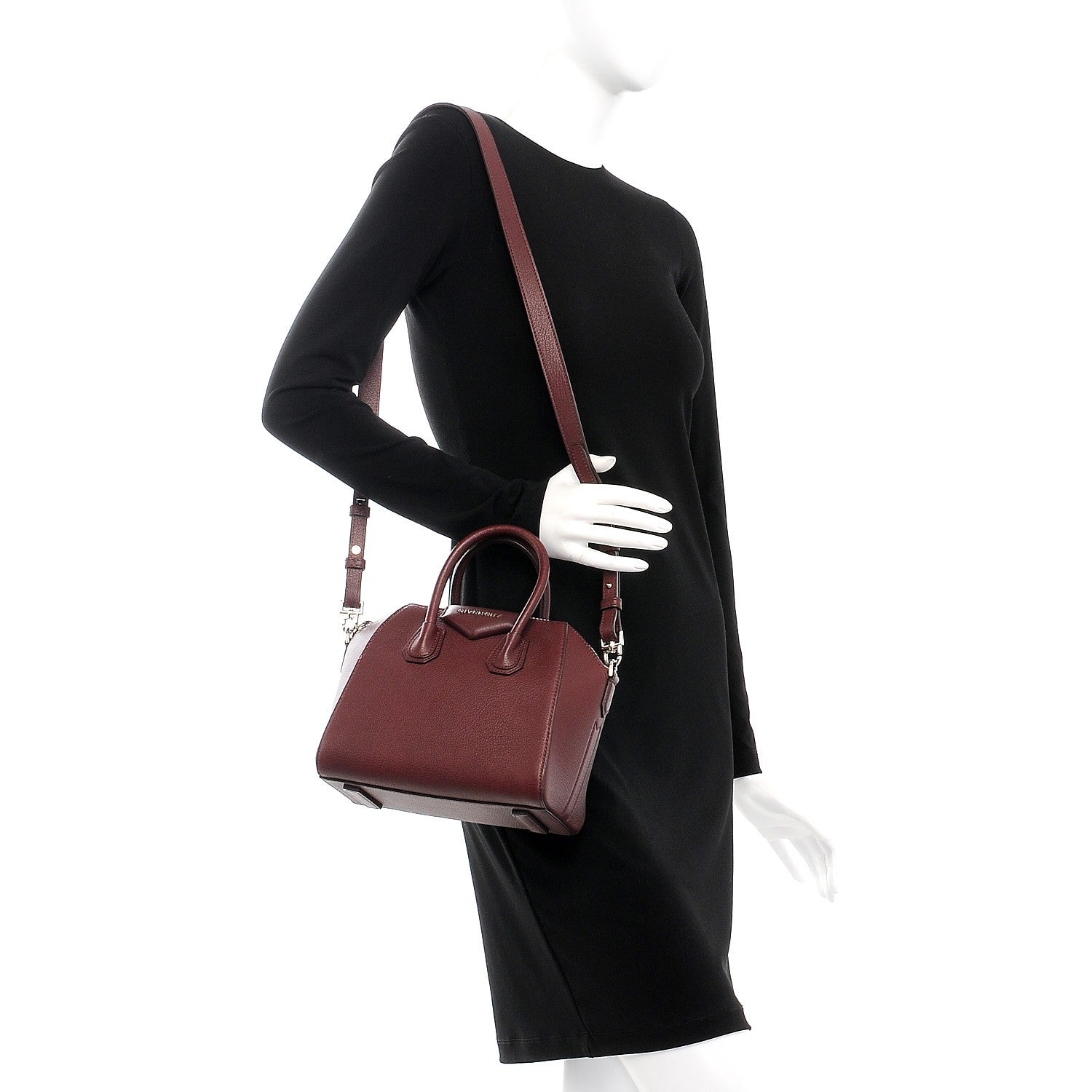 Givenchy Sugar Goatskin Mini Antigona Oxblood 2 of 8