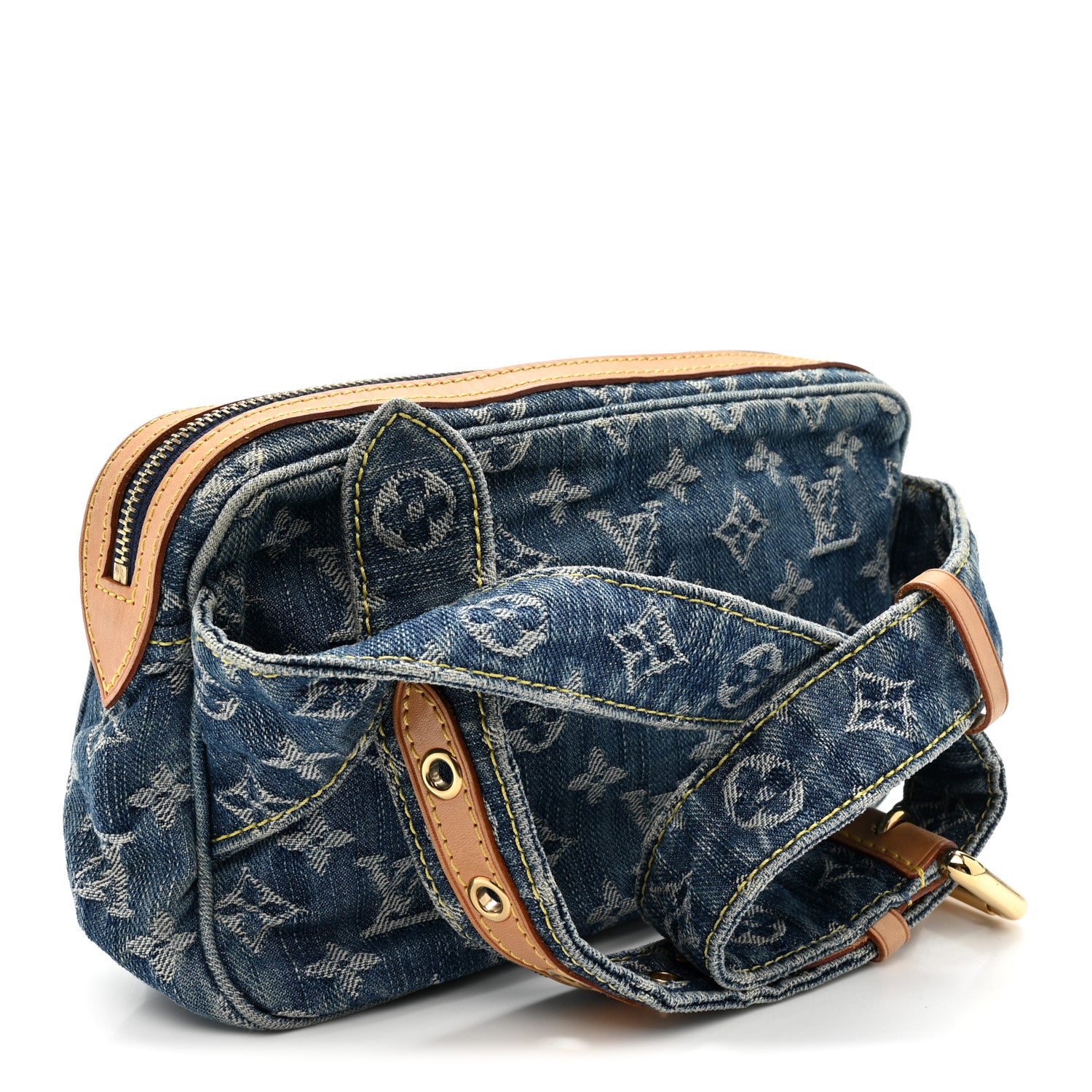 Louis Vuitton Monogram Denim Bum Bag Blue 3 of 9