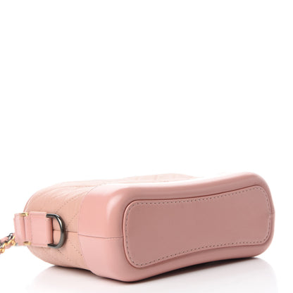 Chanel Aged Calfskin Chevron Quilted Small Gabrielle Hobo Pink 4 of 10