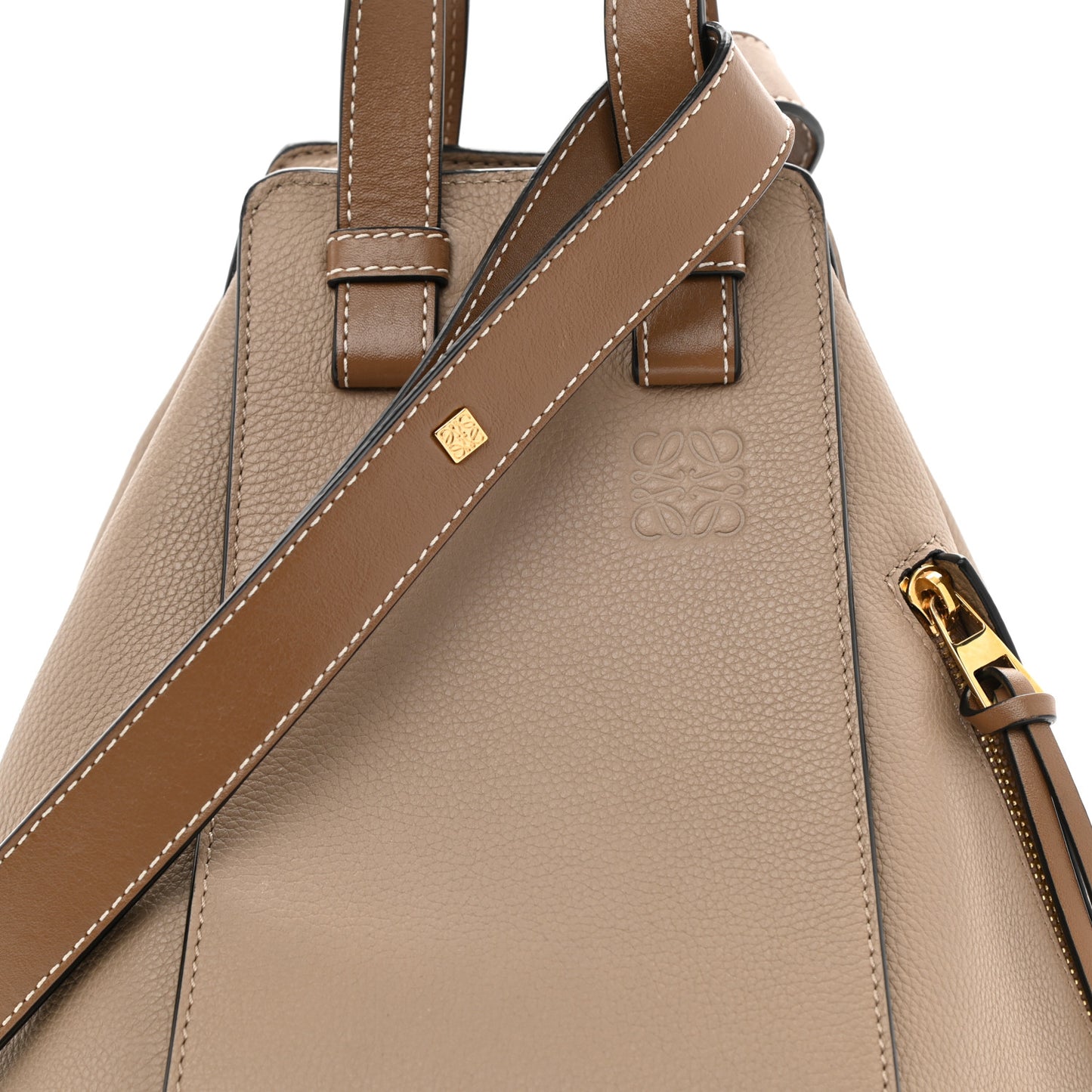 Calfskin Medium Hammock Shoulder Bag Sand Mink