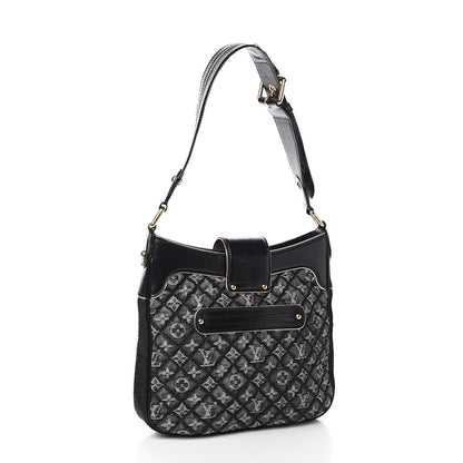 Louis Vuitton Denim Quilted Monogram Musette Black 2 of 11