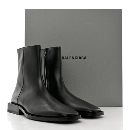 Balenciaga Calfskin Soft Rim Ankle Booties 40 Black 11 of 11