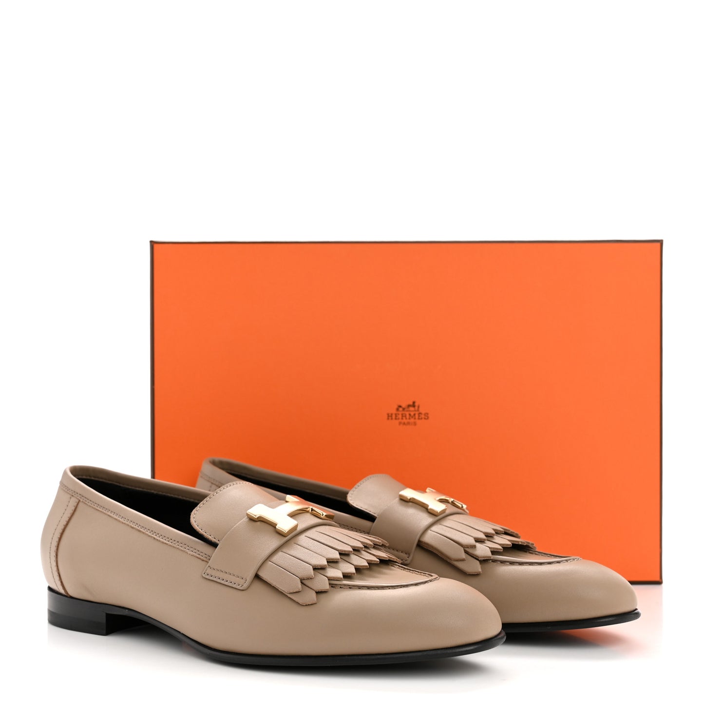 Calfskin Womens Royal Loafers 38 Beige Sable