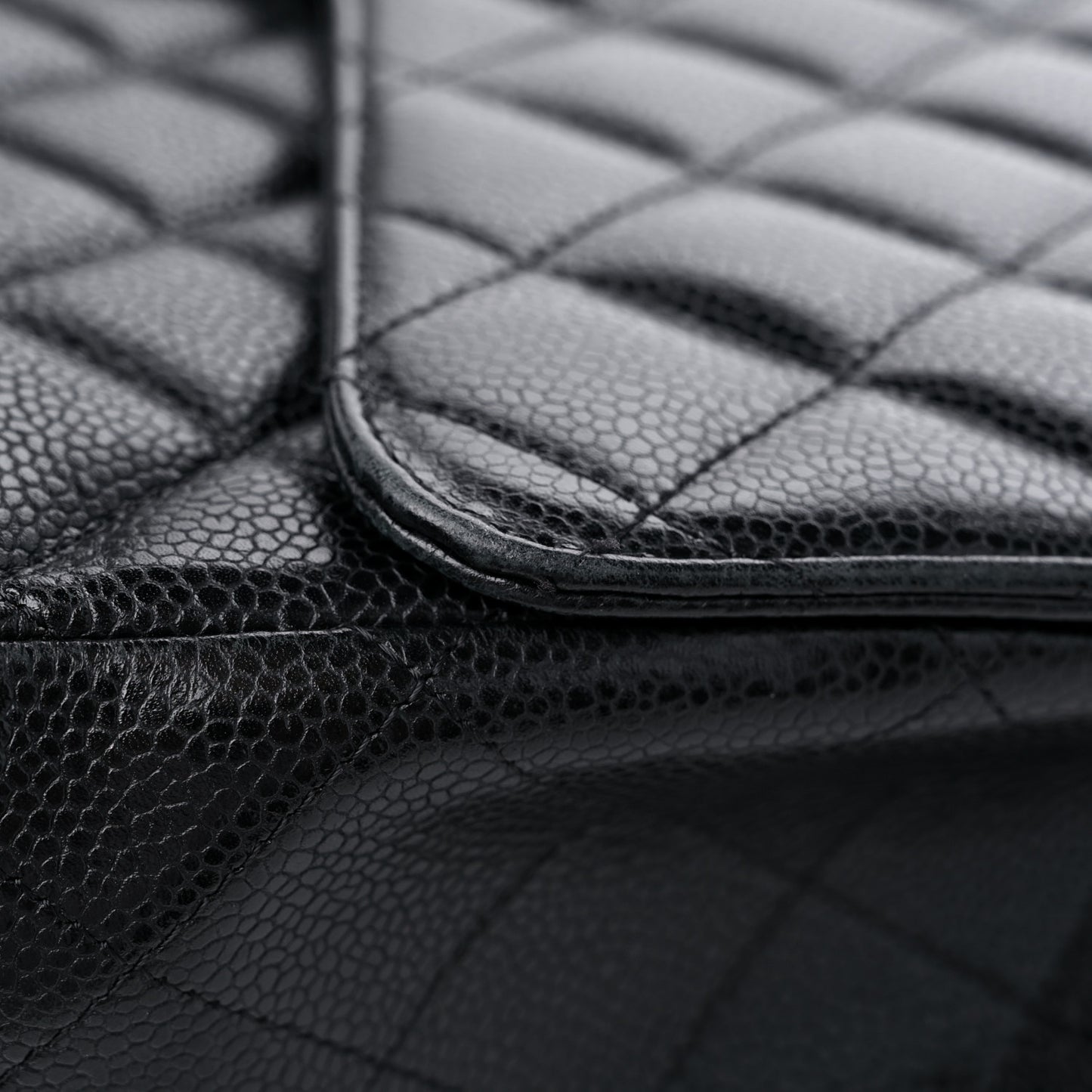 Caviar Quilted Maxi Single Flap Black