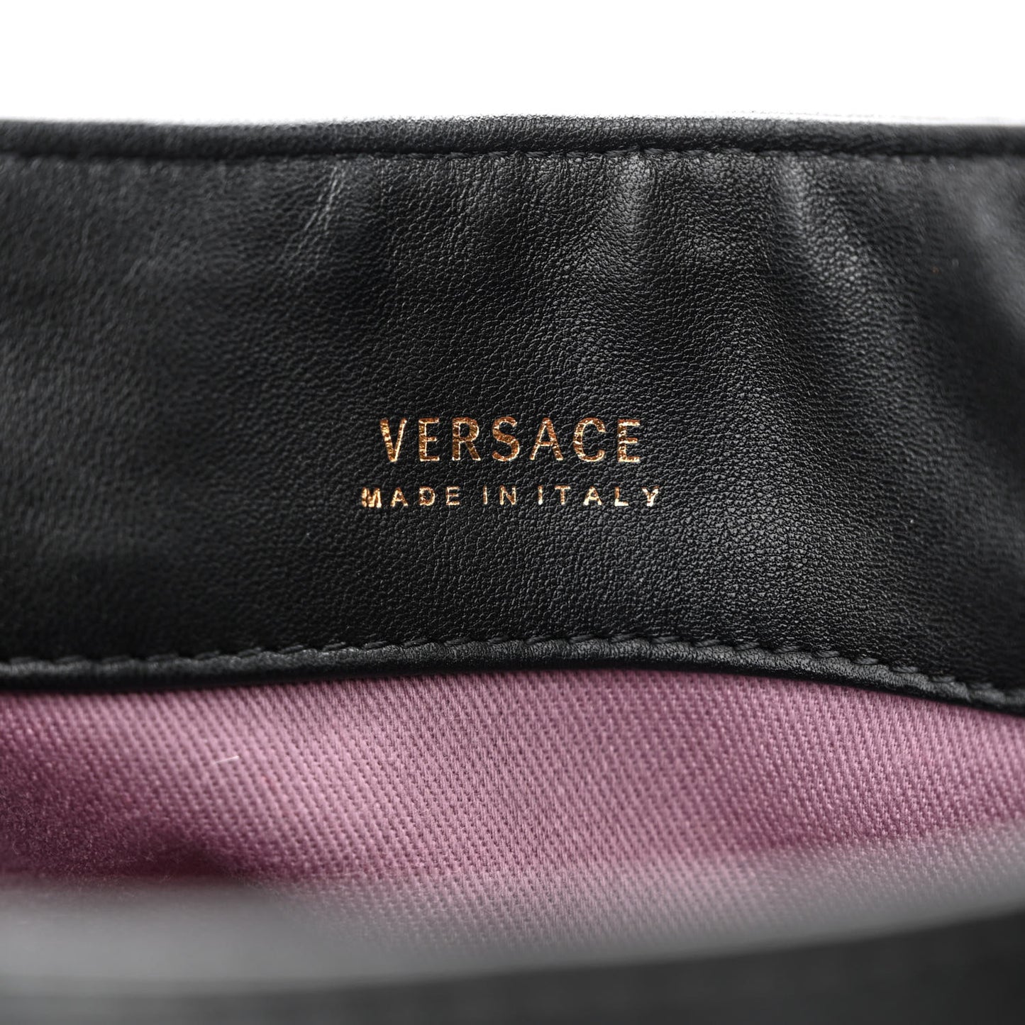 Nappa Medusa Chain Shoulder Bag Black