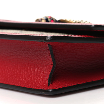 Gucci GG Supreme Monogram Web Queen Margaret Chain Wallet Red 10 of 10