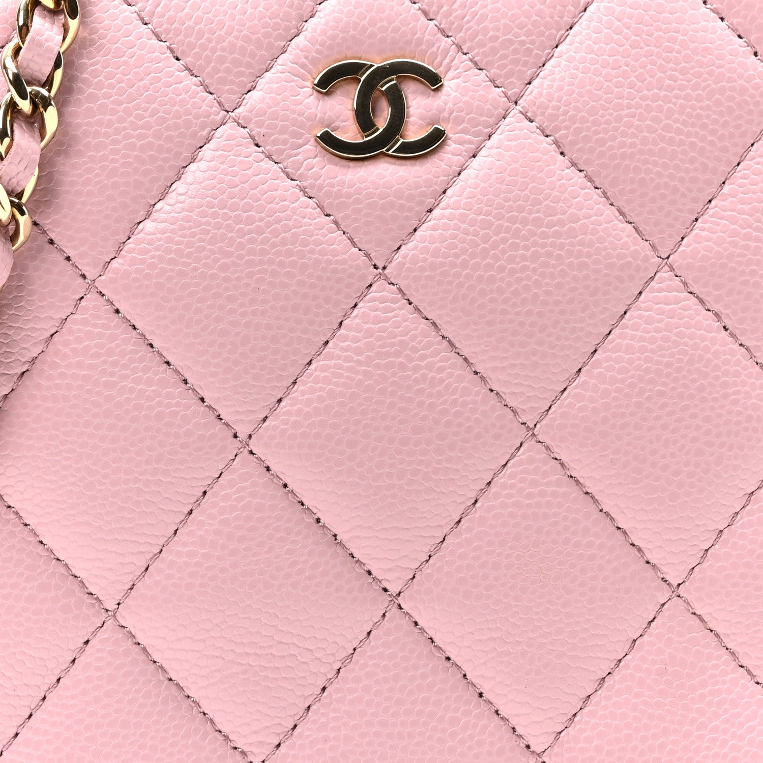 Chanel Caviar Quilted Clutch with Chain Pink 8 of 10