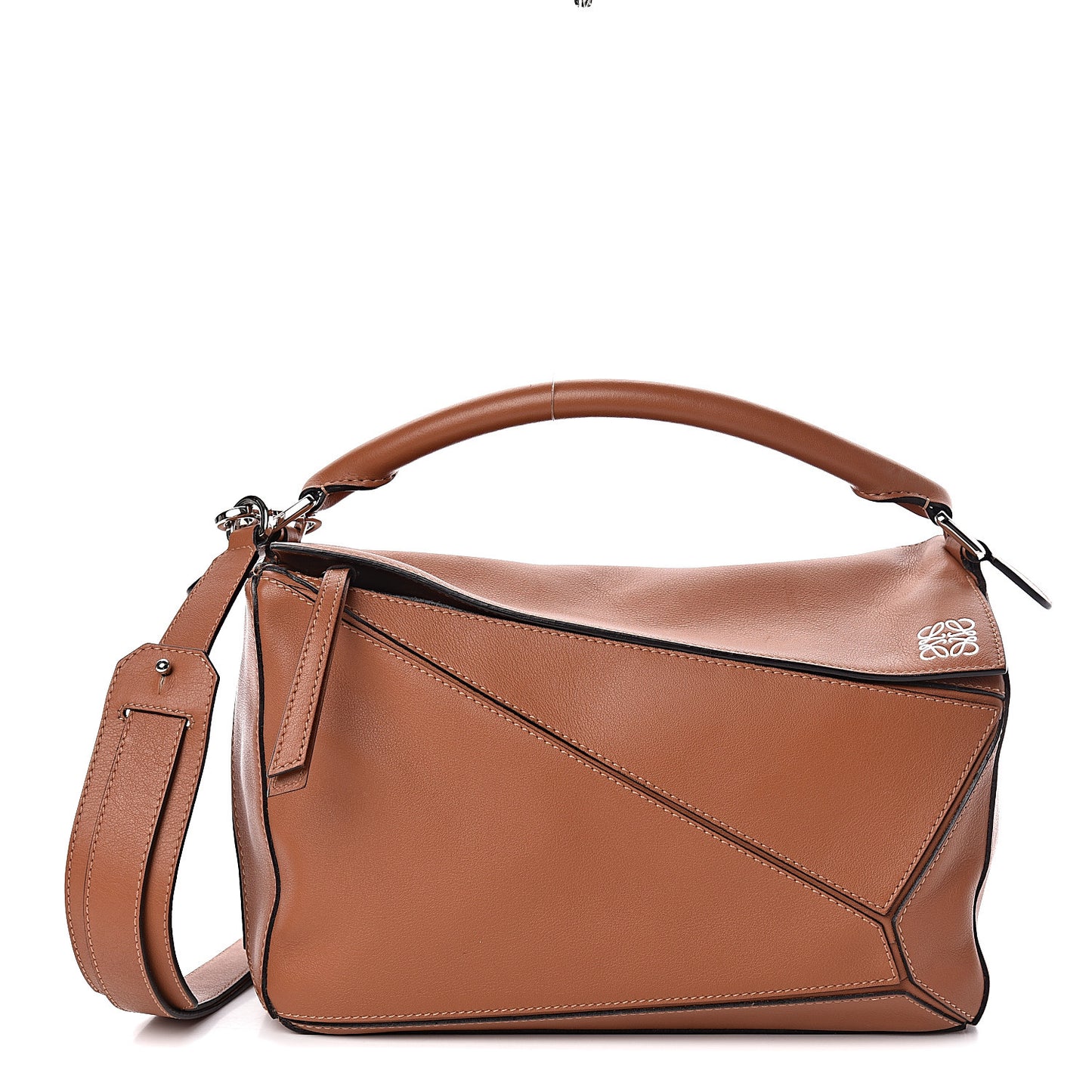 Calfskin Medium Puzzle Bag Tan