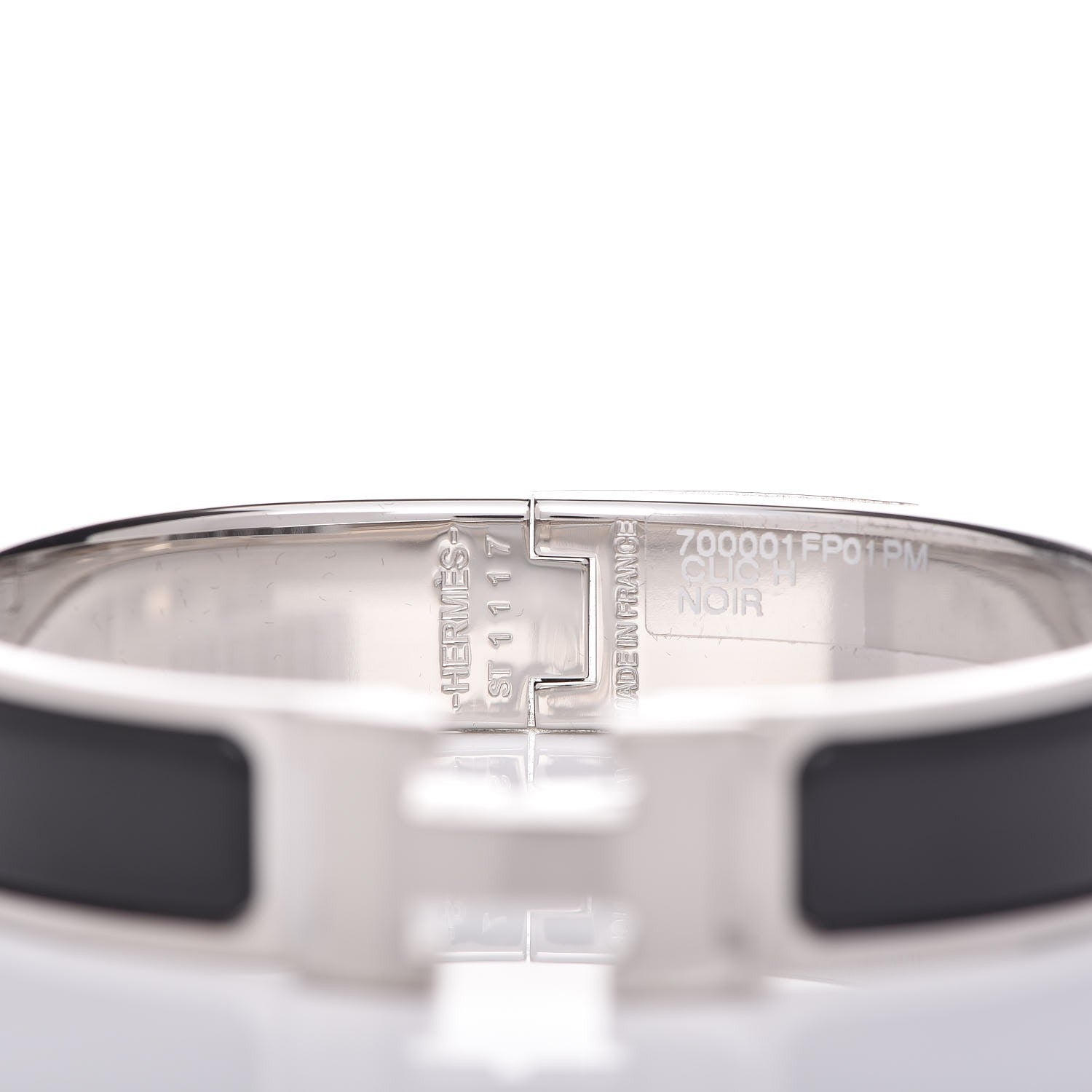 Hermes Enamel Narrow Clic Clac H Bracelet PM Black 4 of 6