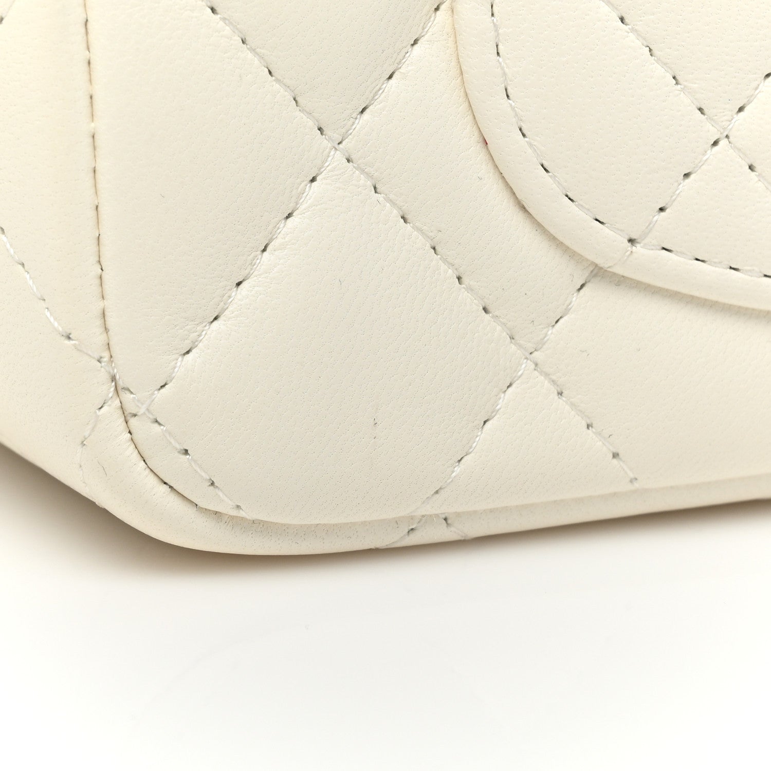 Chanel Lambskin Quilted Mini Rectangular Flap White 9 of 10