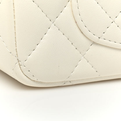 Chanel Lambskin Quilted Mini Rectangular Flap White 9 of 10