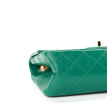 Chanel Aged Calfskin Quilted 2.55 Reissue Mini Flap Green 9 of 9