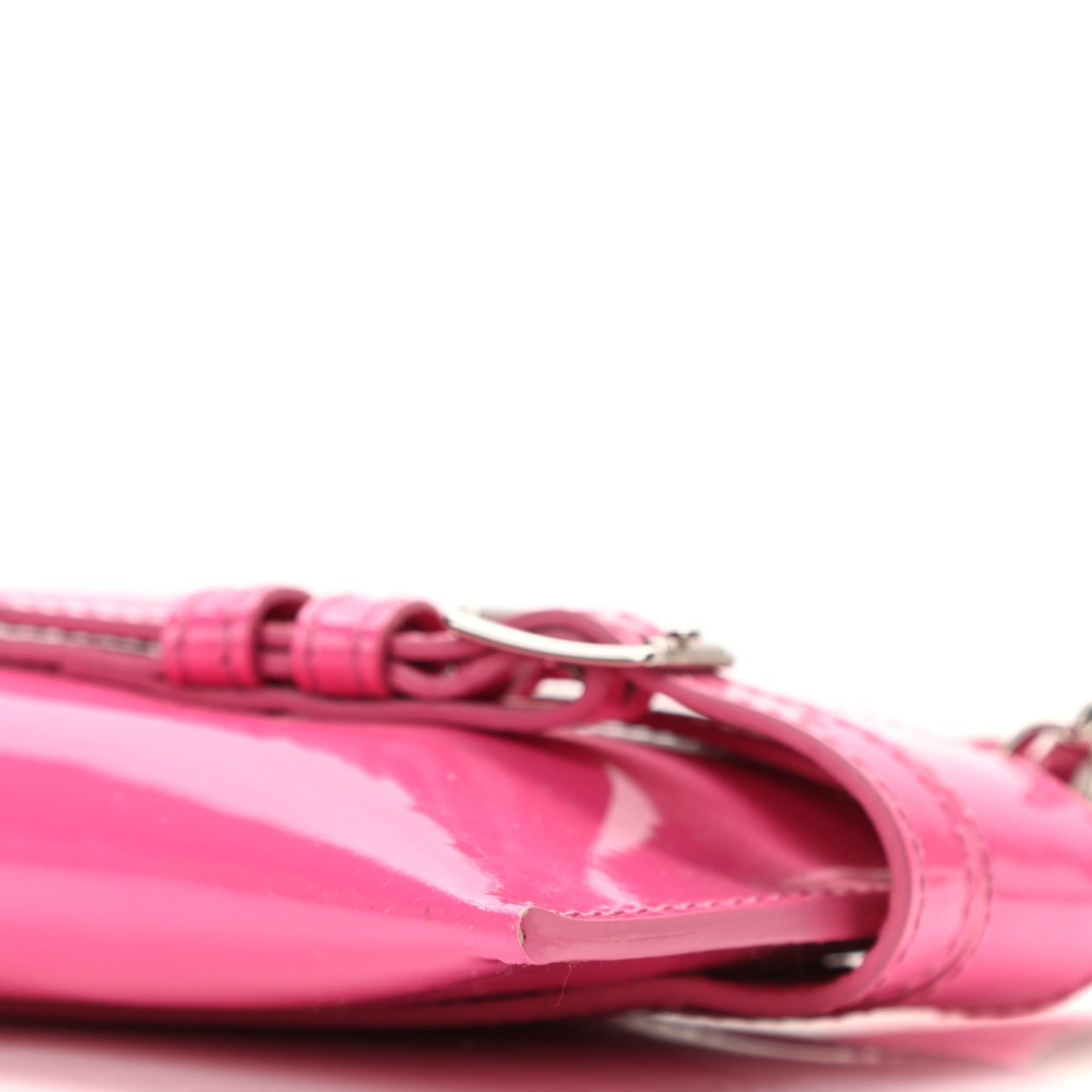 Patent Bridle Calfskin Parmoor Clutch Bag Pink