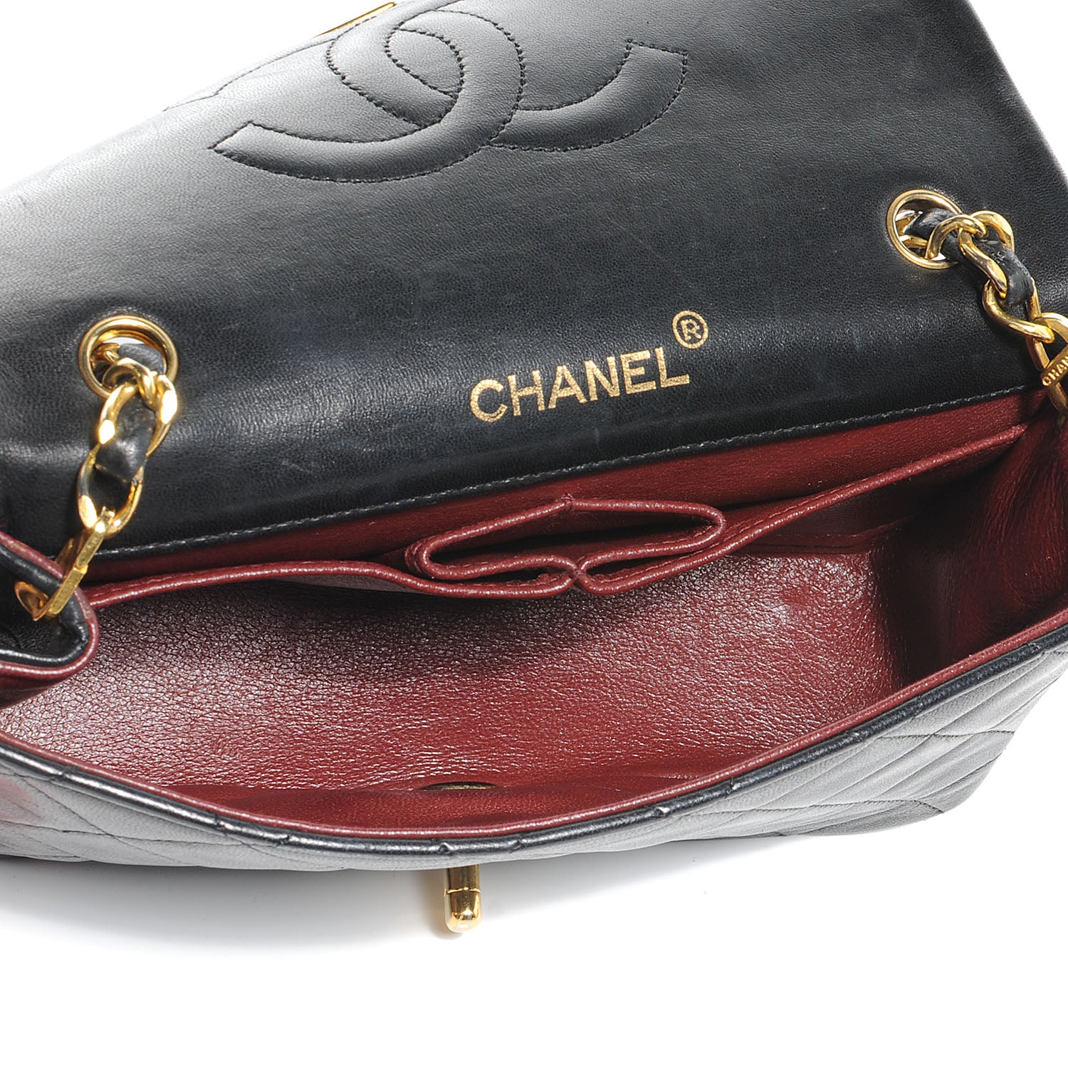 Chanel Lambskin Quilted Mini Flap Black 5 of 7