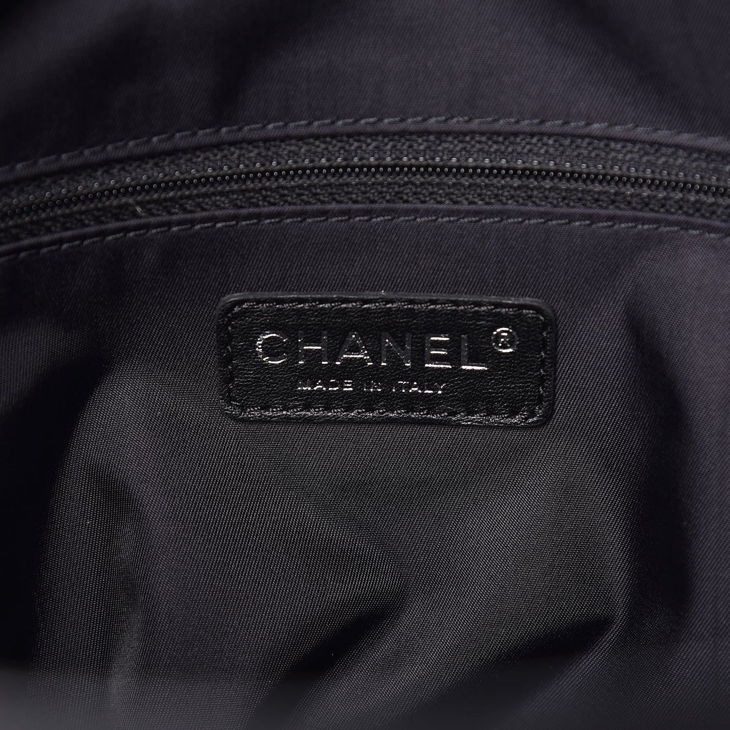 Coated Canvas Large Paris Biarritz Tote Black