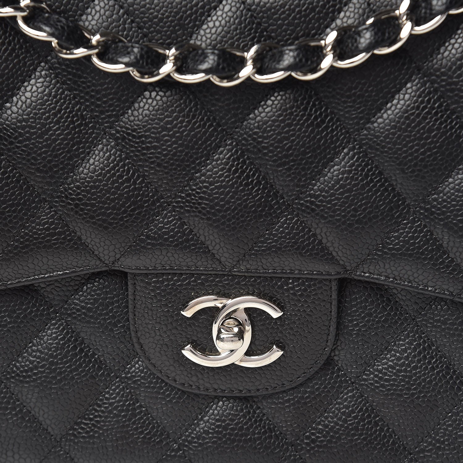 Chanel Caviar Quilted Jumbo Double Flap Black 14 of 17