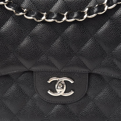 Chanel Caviar Quilted Jumbo Double Flap Black 14 of 17