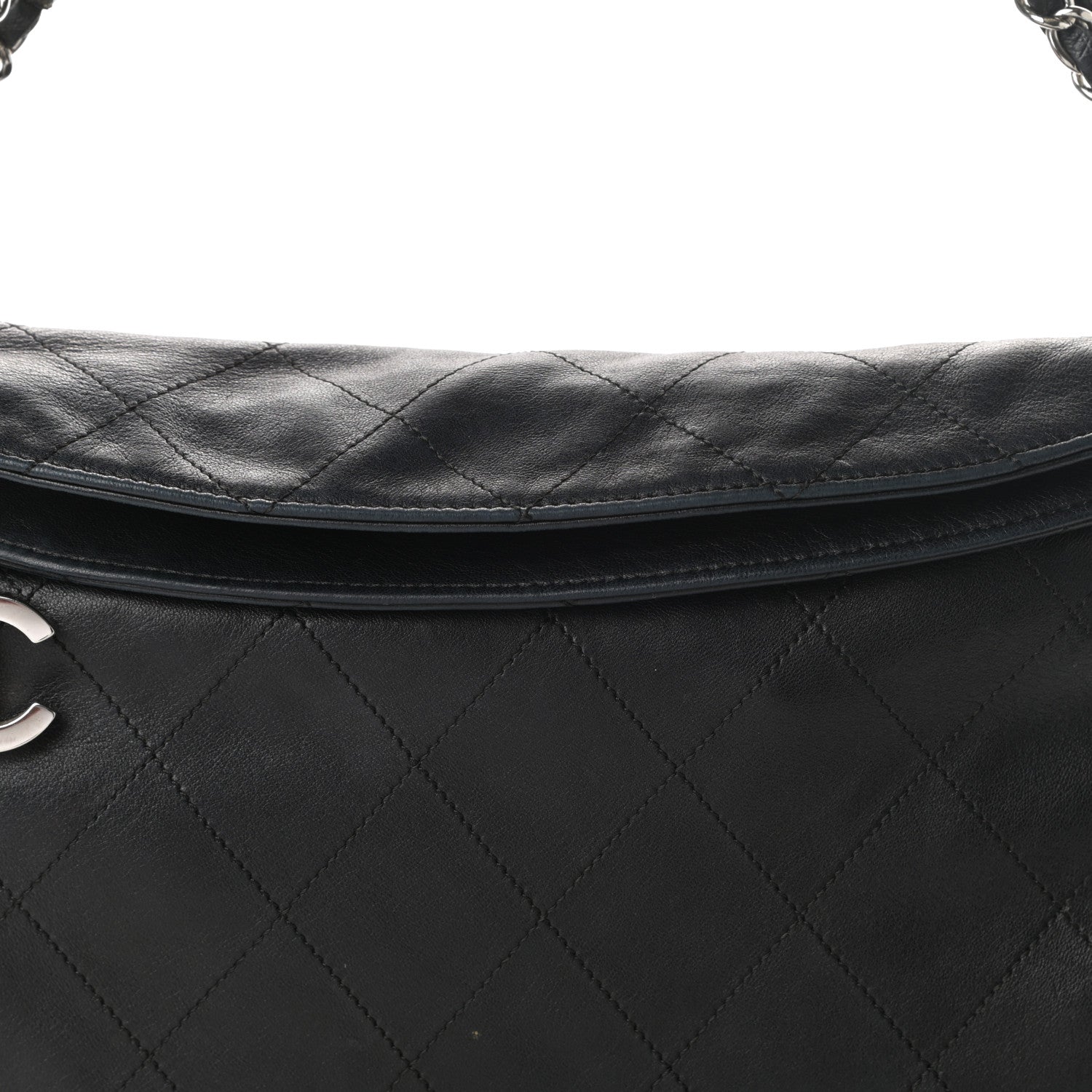 Chanel Lambskin Stitched Medium Ultimate Soft Tote Black 8 of 10