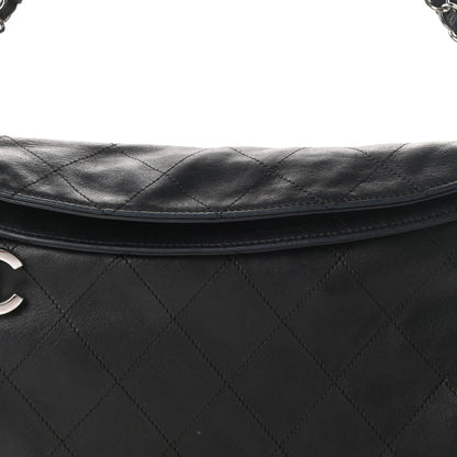 Chanel Lambskin Stitched Medium Ultimate Soft Tote Black 8 of 10