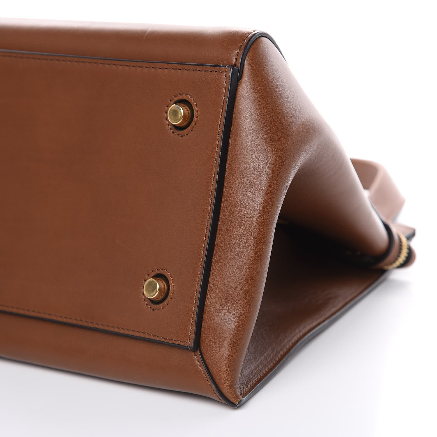 Celine Smooth Calfskin Large Edge Shoulder Bag Brown 9 of 17