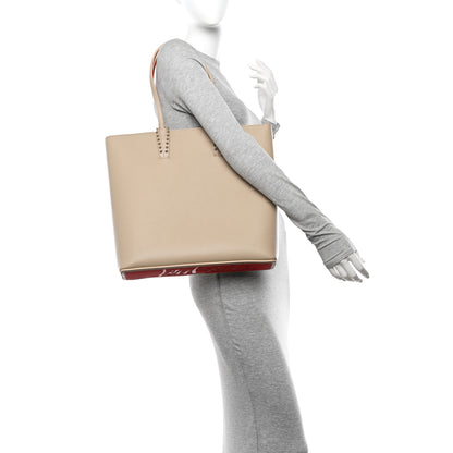 Christian Louboutin Calfskin Empire Spikes Cabata Tote Saharienne 2 of 10