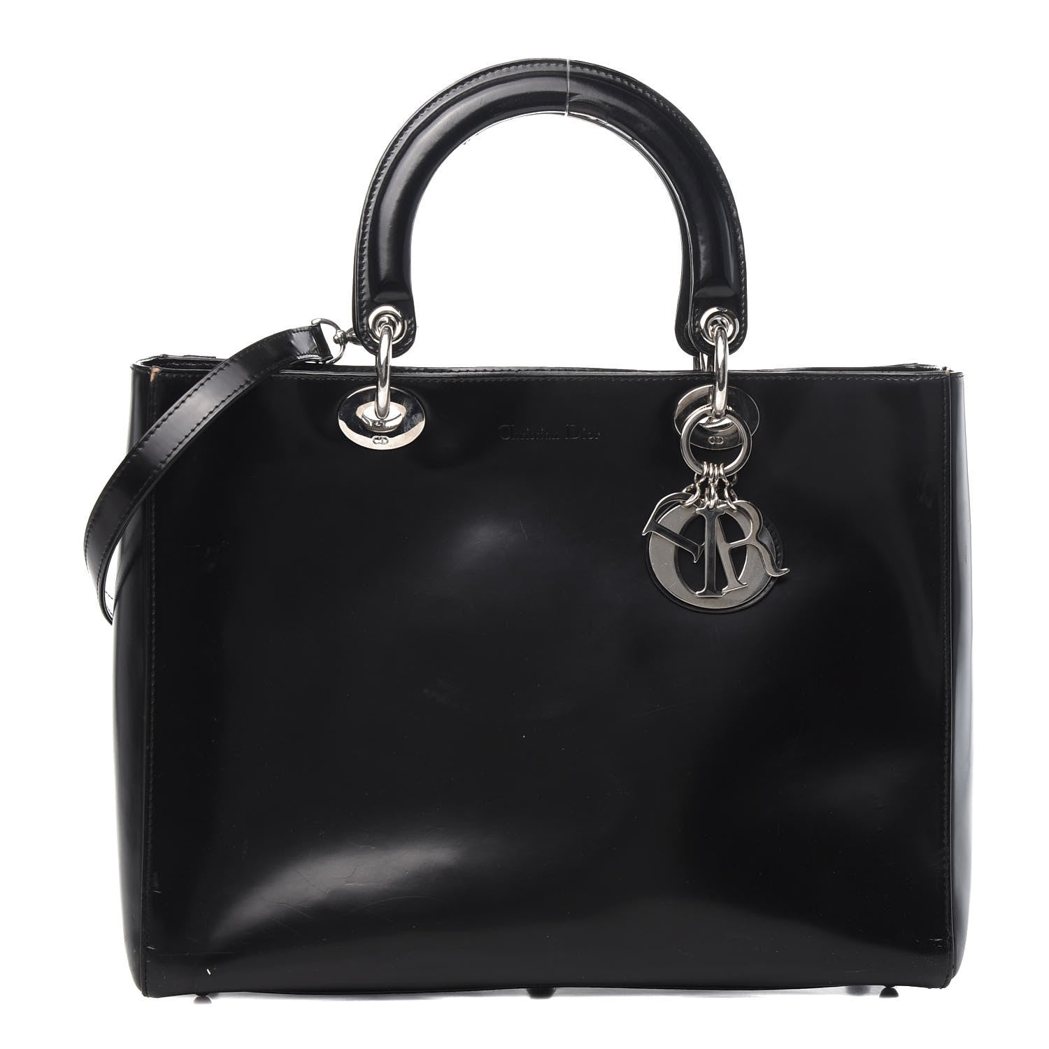 Christian Dior Glazed Calfskin Large Lady Dior Black 1 of 19