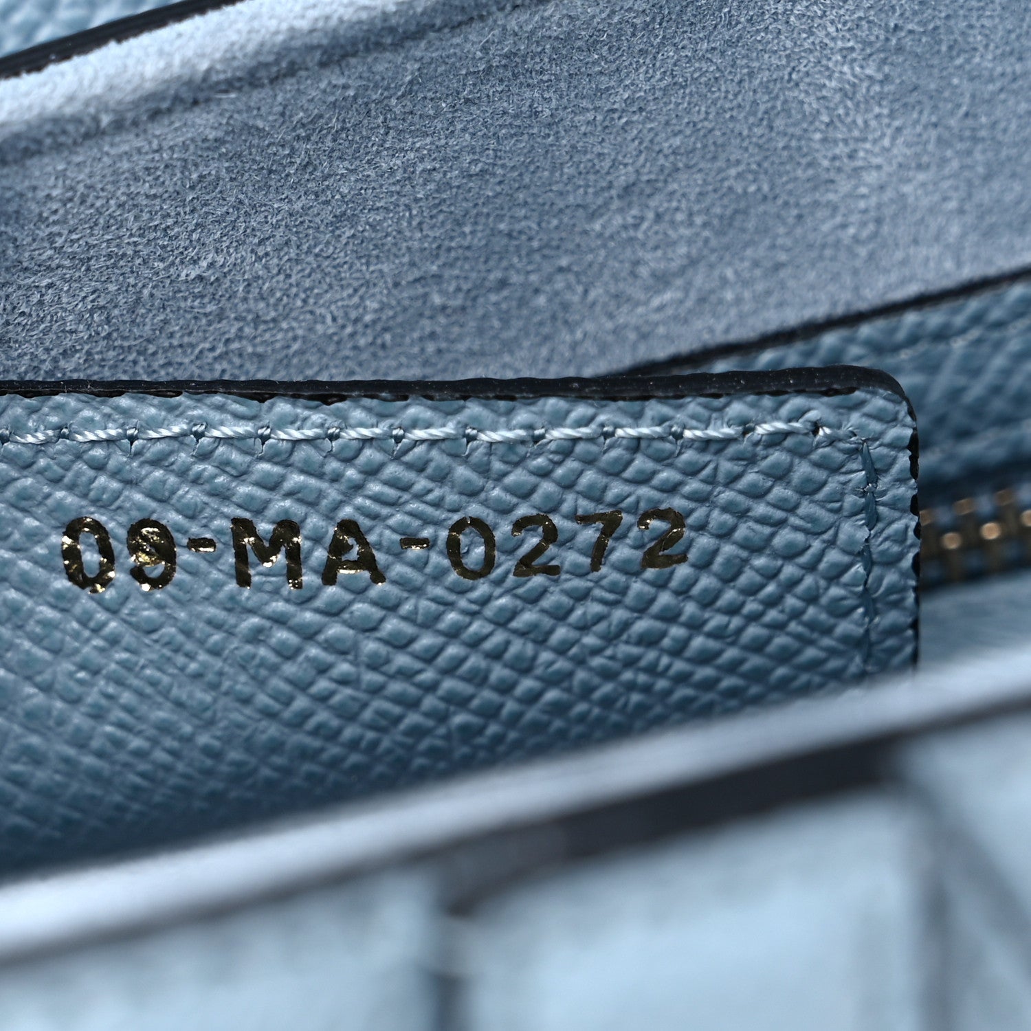 Christian Dior Grained Calfskin Saddle Bag With Strap Horizon Blue 7 of 9