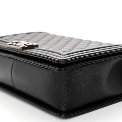 Chanel Caviar Quilted New Medium Boy Flap Black 10 of 10
