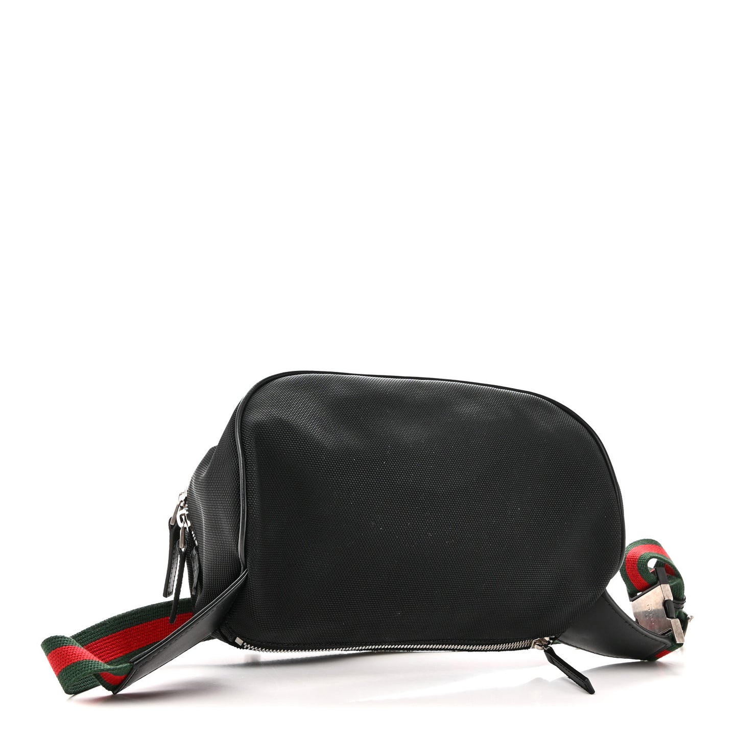 Techno Canvas Web Large Belt Bag Black