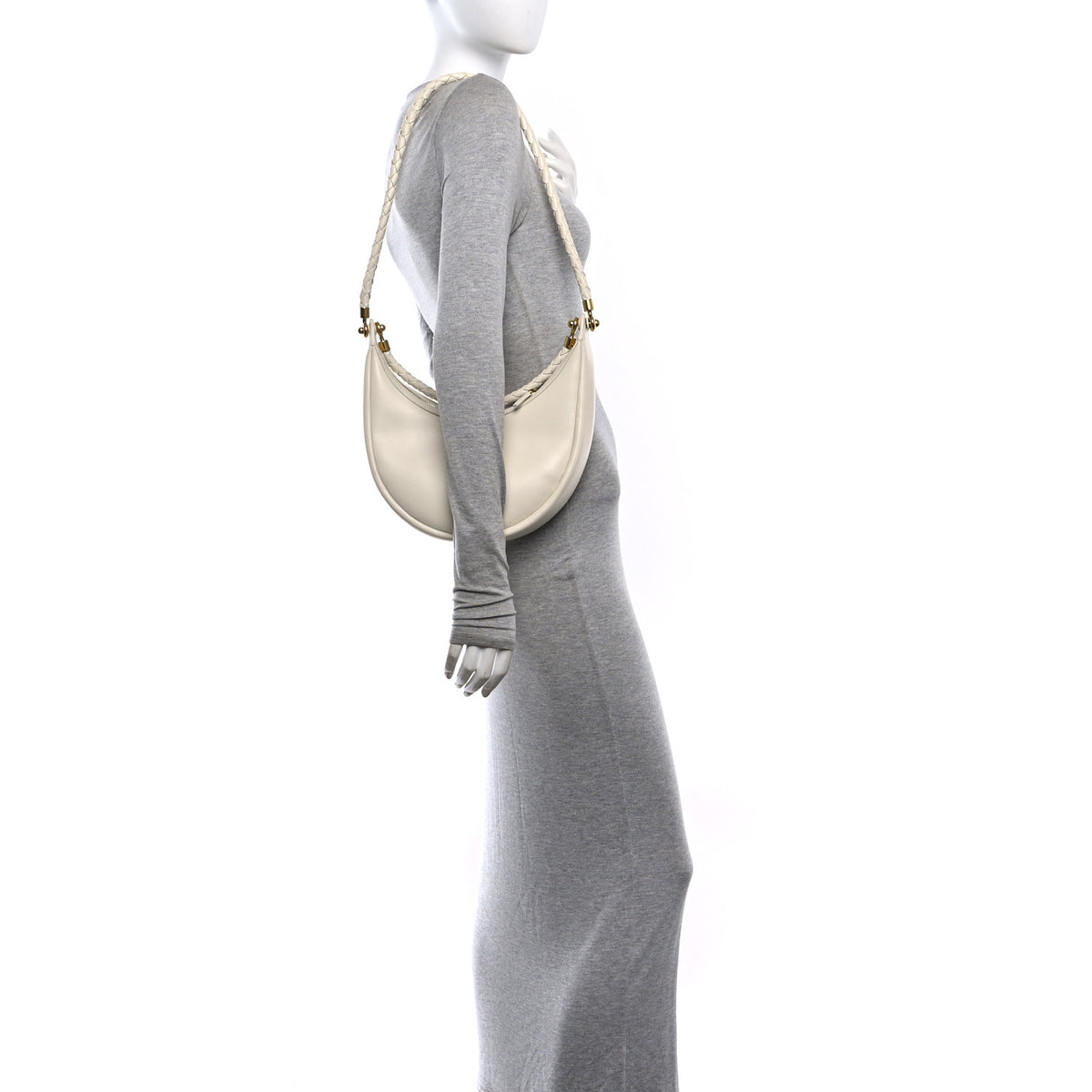 Smooth Calfskin Hula Hoop Shoulder Bag Sea Salt