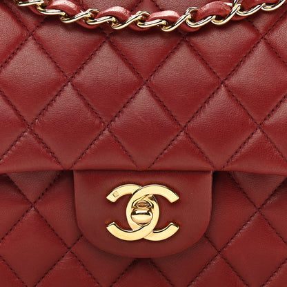 Chanel Lambskin Quilted Medium Double Flap Dark Bordeaux 8 of 10